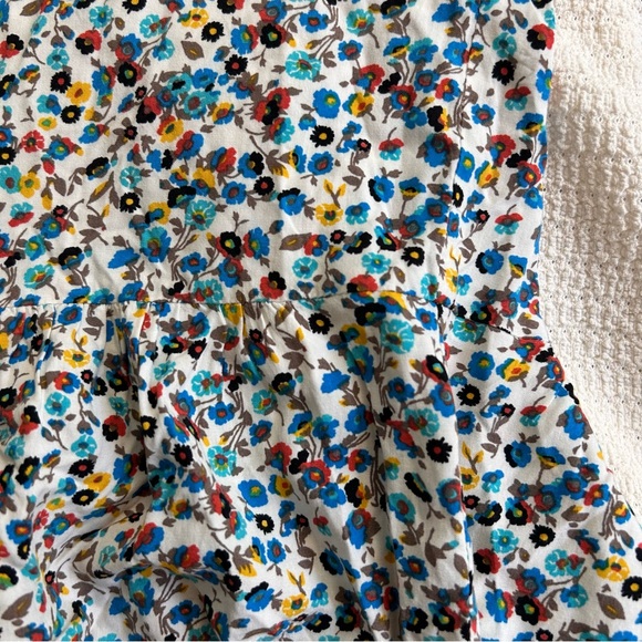 Janice and Delancey Floral Ditzy Babydoll Top M - Picture 2 of 4